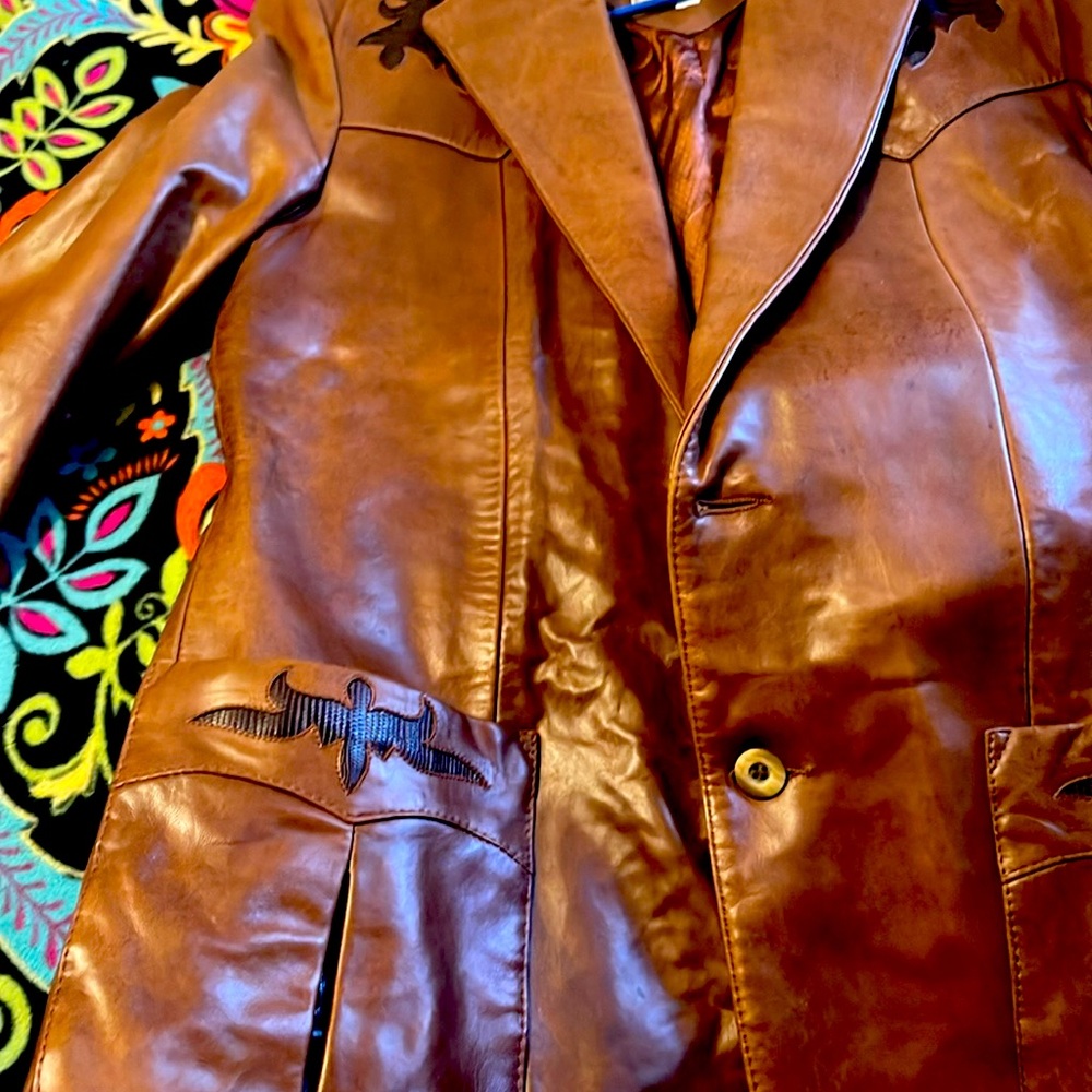 Vintage Leather Made in USA Remy Mens 44 long it's so awesome